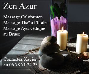 Zen Azur massages californien ou thaïlandais à Six Fours, à 5 minutes à pied de la plage du Brusc.