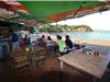 La plage vue de la terrasse du Cabanon